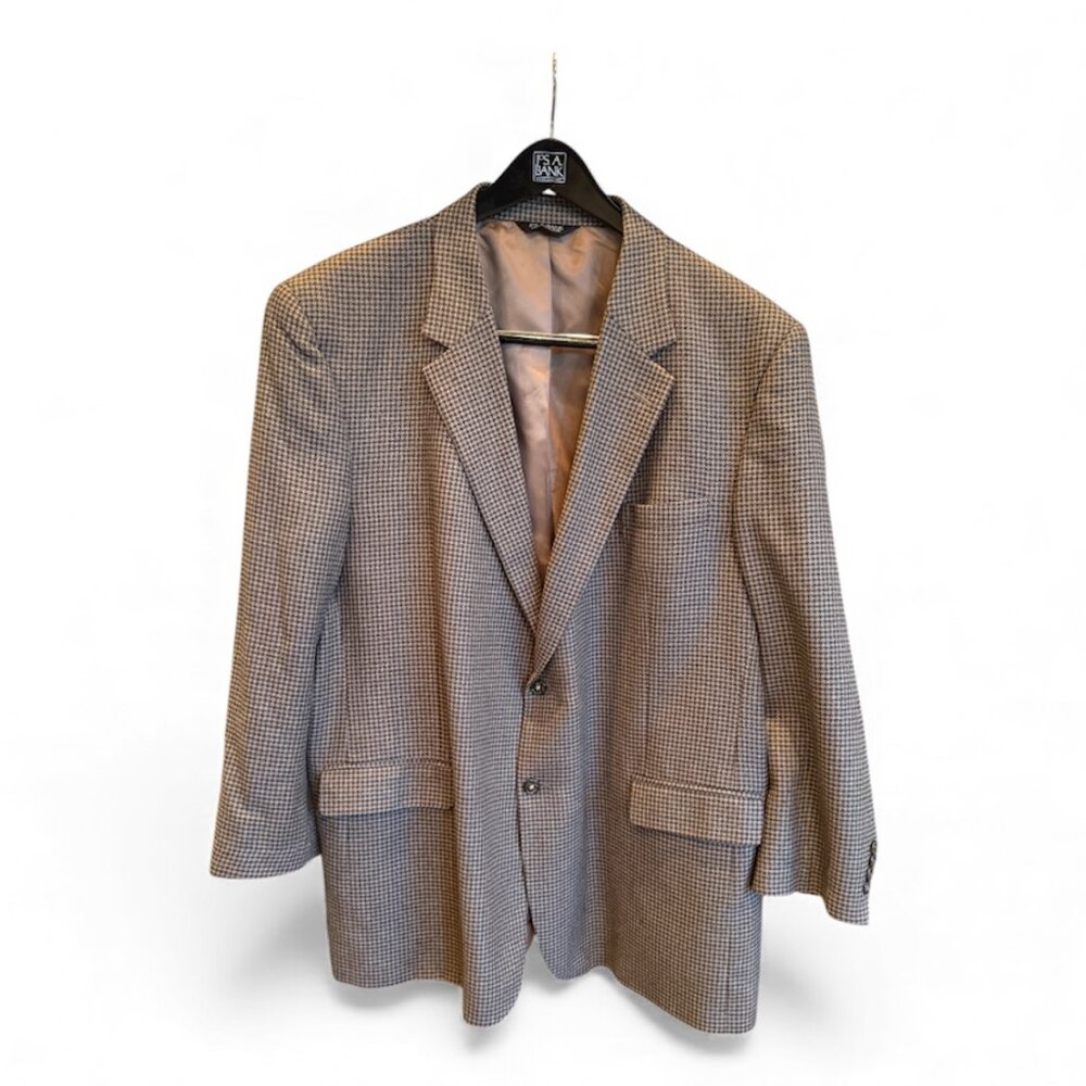 Jos. A. Bank Men’s Blazer – Brown Check Pattern Size 52 Long